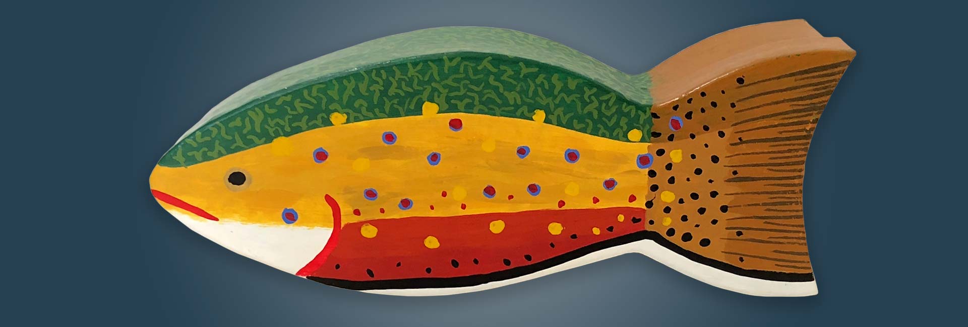Brook Trout Folk Art Fish Box